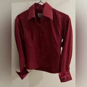 T.M. Lewin Women’s Long Sleeve Button-down Shirt Women’s Cufflink Shirt